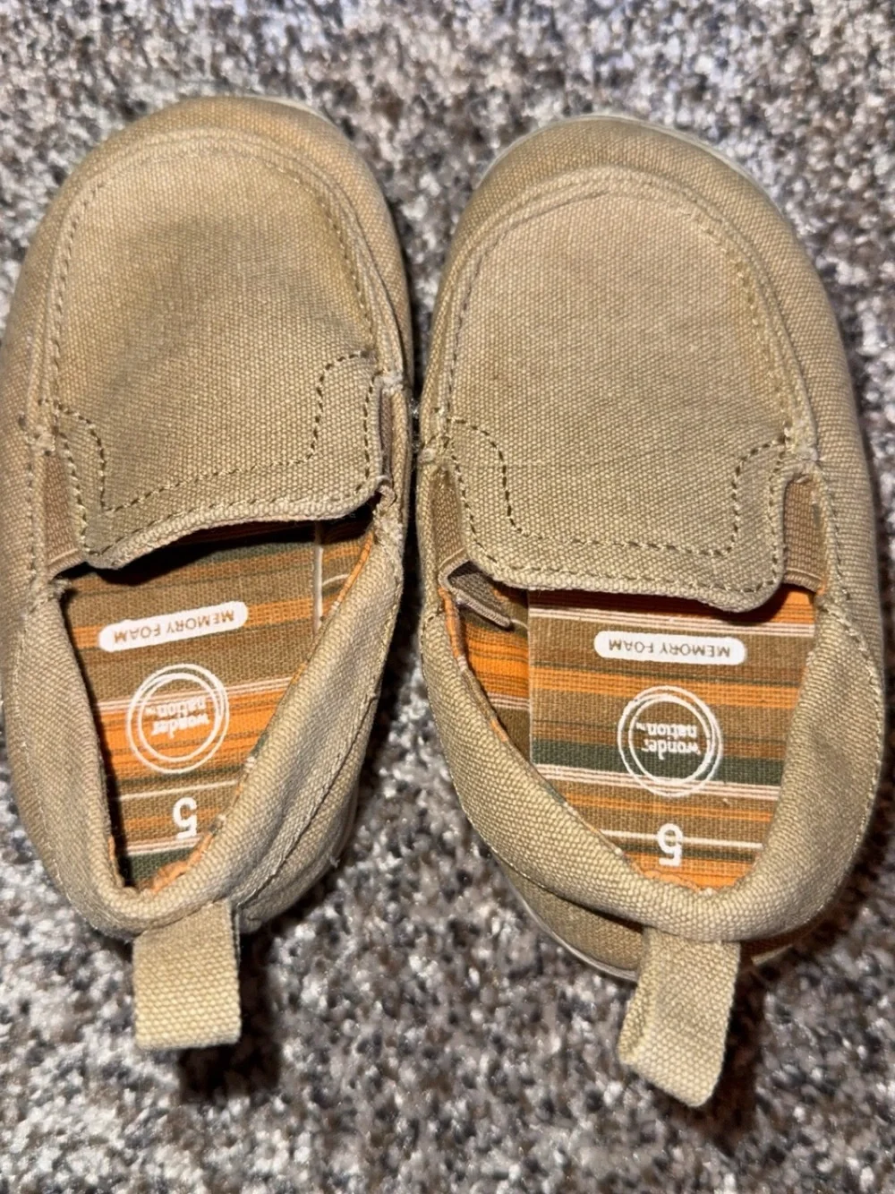 Cat & Jack Brown Buckle Sandals & WN Canvas Pull On